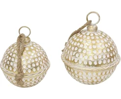 Weihnachtliche Dekokugeln|Christbaumkugeln|Frank Handels GmbH & Co. KG Weihnachtsglocke "Golden", 2er Set