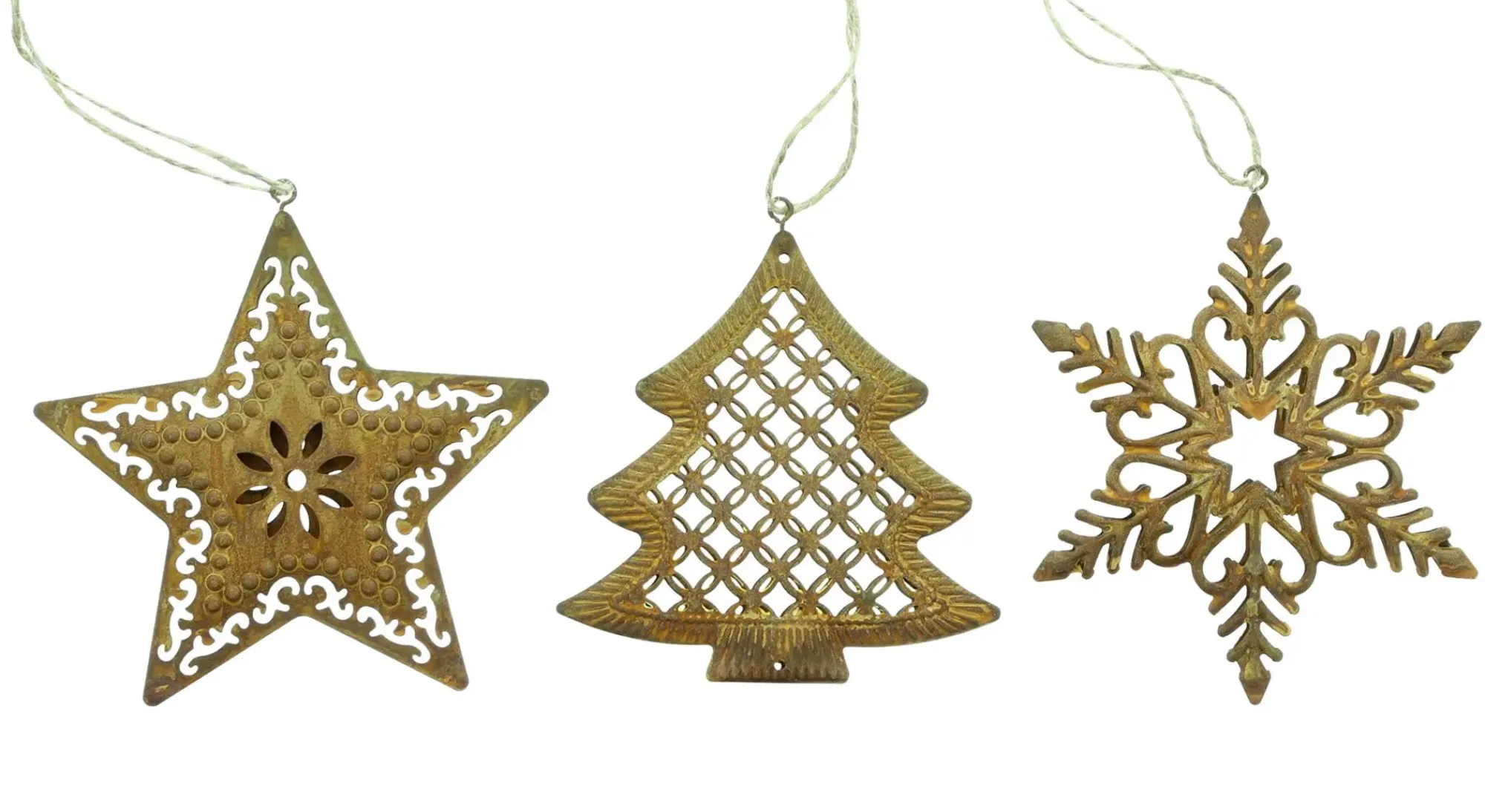 Dekohänger|Baumschmuck|Frank Handels GmbH & Co. KG Weihnachtshänger "Rost", 3er Set