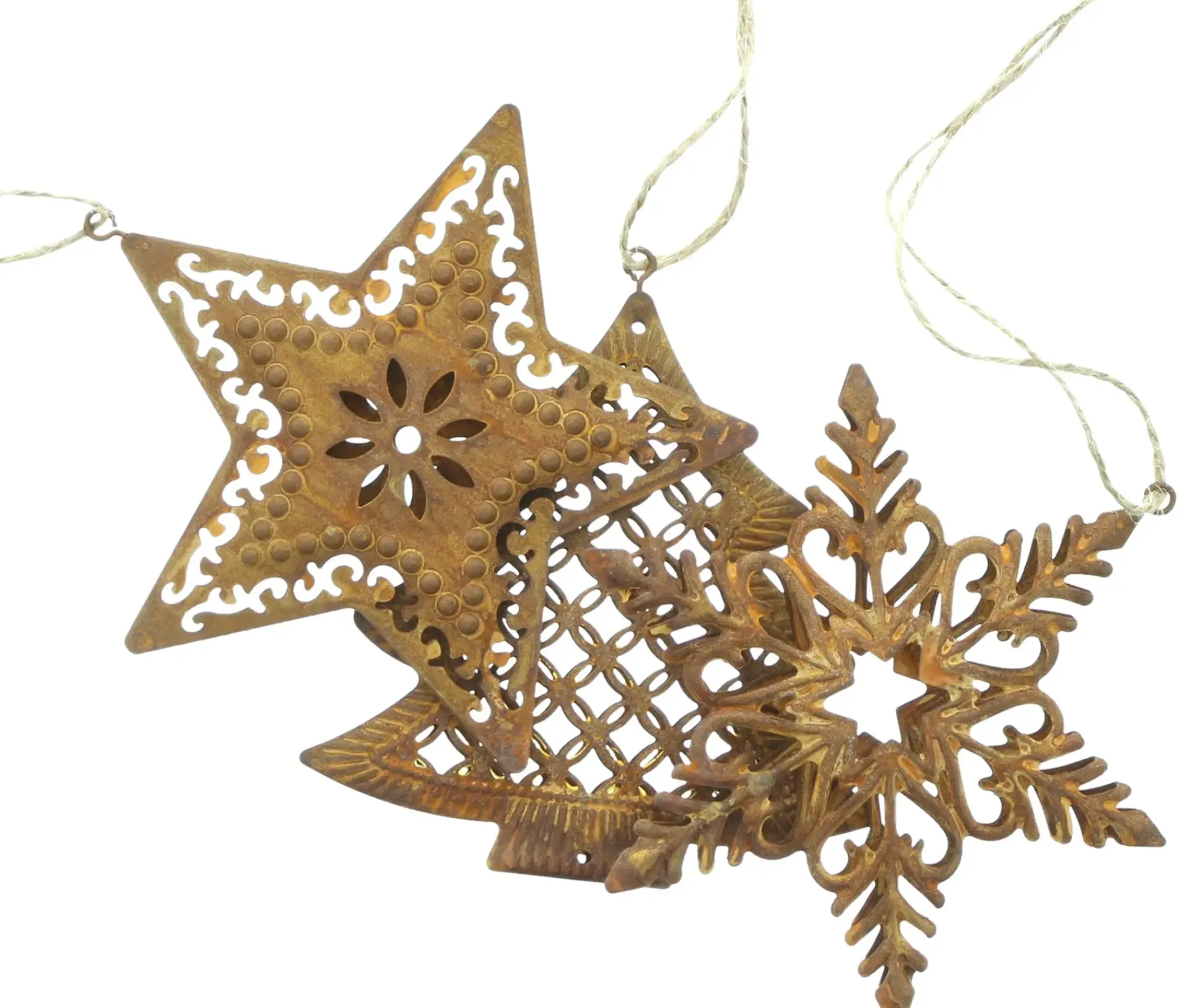Dekohänger|Baumschmuck|Frank Handels GmbH & Co. KG Weihnachtshänger "Rost", 3er Set
