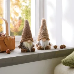 Herbstliche Dekofiguren|Frank Handels GmbH & Co. KG Wichtel "Hubert & Heintz", 2er Set