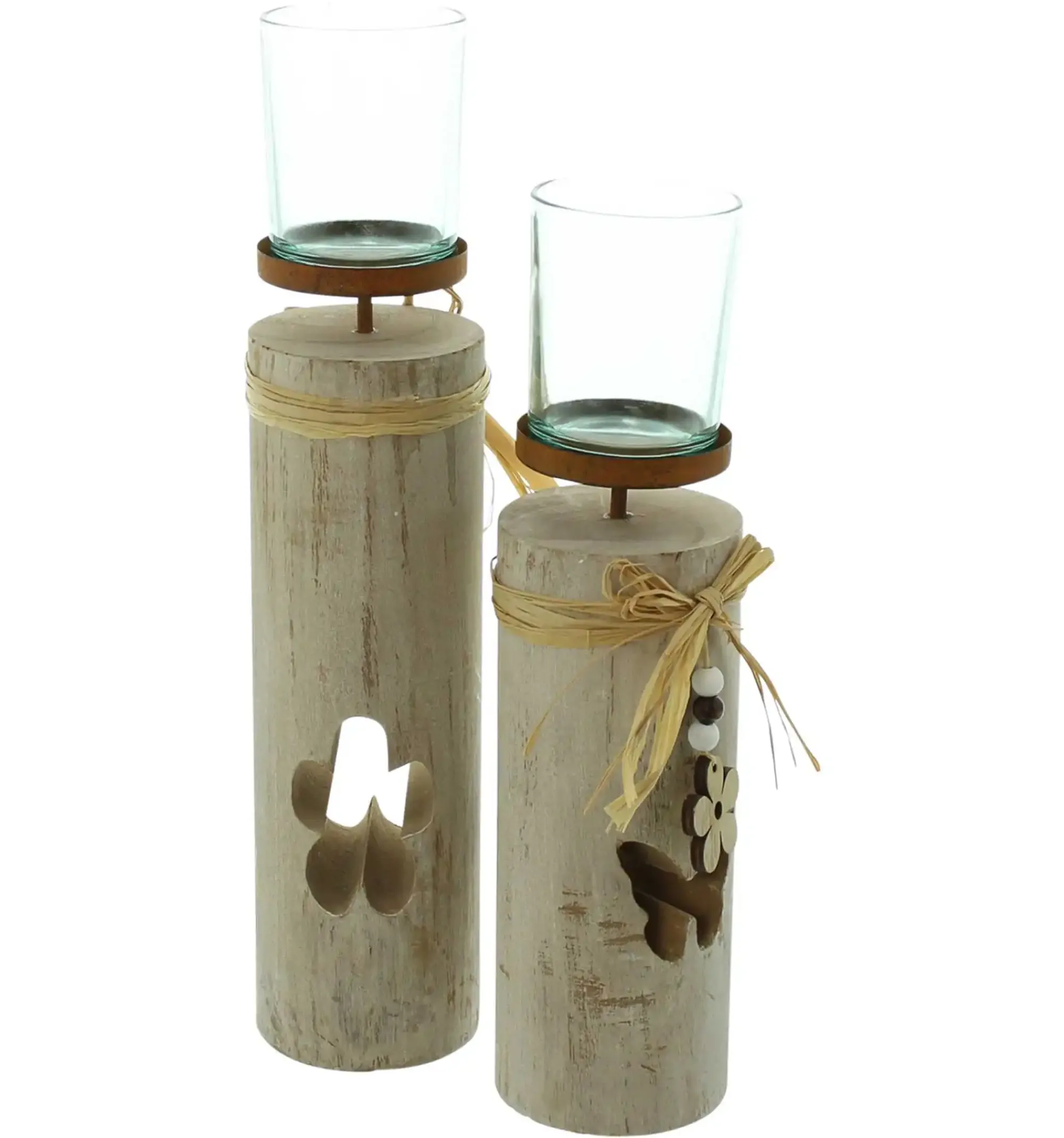 Windlichter|Dekosäulen|Frank Handels GmbH & Co. KG Windlicht "Blüten", 2er Set