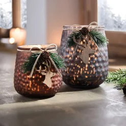 Weihnachtslichter|Frank Handels GmbH & Co. KG Windlicht "Hirschhänger", 2er Set