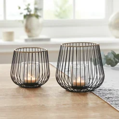 Windlichter|Herbstlichter|Frank Handels GmbH & Co. KG Windlicht "Modern", 2er Set