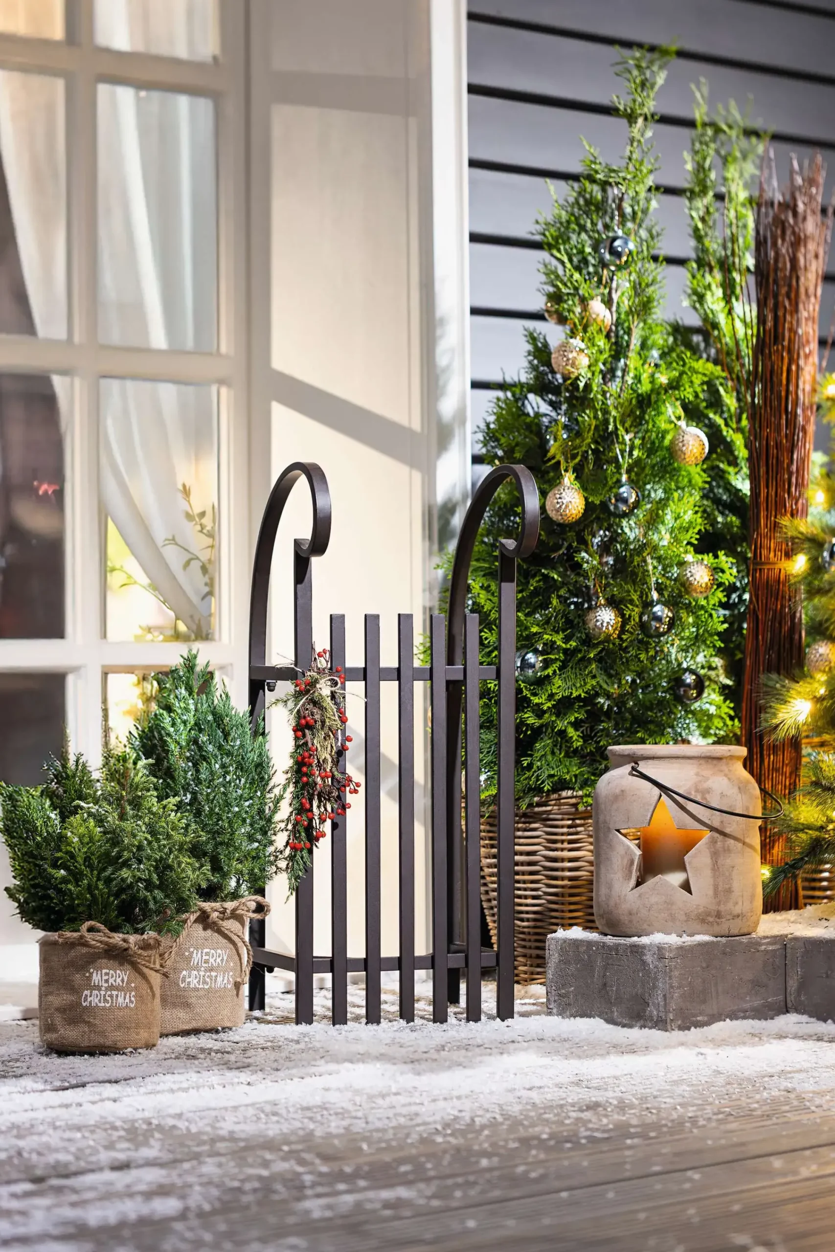 Weihnachtliche Gartendeko|Weihnachtslichter|Frank Handels GmbH & Co. KG Windlicht "Stern"