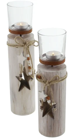 Weihnachtslichter|Frank Handels GmbH & Co. KG Windlicht "Sternchen", 2er Set