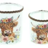 Windlichter|Chalet & Hütte|Frank Handels GmbH & Co. KG Windlicht "Stier mit Blumenkranz", 2er Set