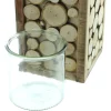 Dekosäulen|Windlichter|Frank Handels GmbH & Co. KG Windlichtsäule "Holzscheibchen"