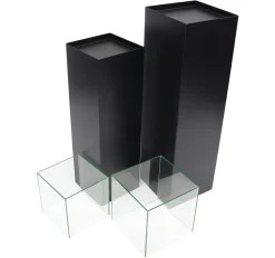 Windlichter|Laternen & Co.|Frank Handels GmbH & Co. KG Windlicht-Säule "Modern Black", 2er Set