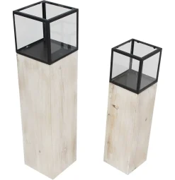 Dekosäulen|Windlichter|Frank Handels GmbH & Co. KG Windlichtsäule "Modern", 2er Set