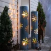 Weihnachtslichter|Frank Handels GmbH & Co. KG Windlichtsäule "Schneeflocke", 2er Set