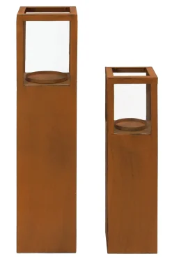 Herbstgarten|Windlichter|Frank Handels GmbH & Co. KG Windlichtsäule "Trend", 2er Set