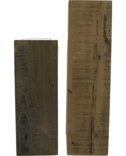 Dekosäulen|Windlichter|Frank Handels GmbH & Co. KG Windlichtsäule "Wood", 2er Set