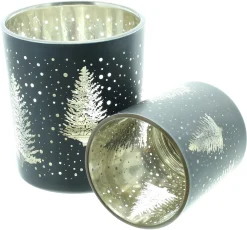 Weihnachtslichter|Frank Handels GmbH & Co. KG Windlicht "Tannenwald", 2er Set