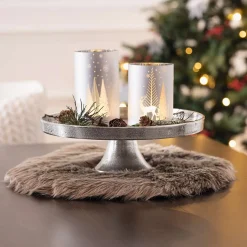 Weihnachtslichter|Frank Handels GmbH & Co. KG Windlicht "Winterlandschaft", 2er Set