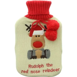 Weihnachtliche Dekofiguren|Weihnachtliche Kuscheldecken|Frank Handels GmbH & Co. KG Wärmflasche "Rudolph"