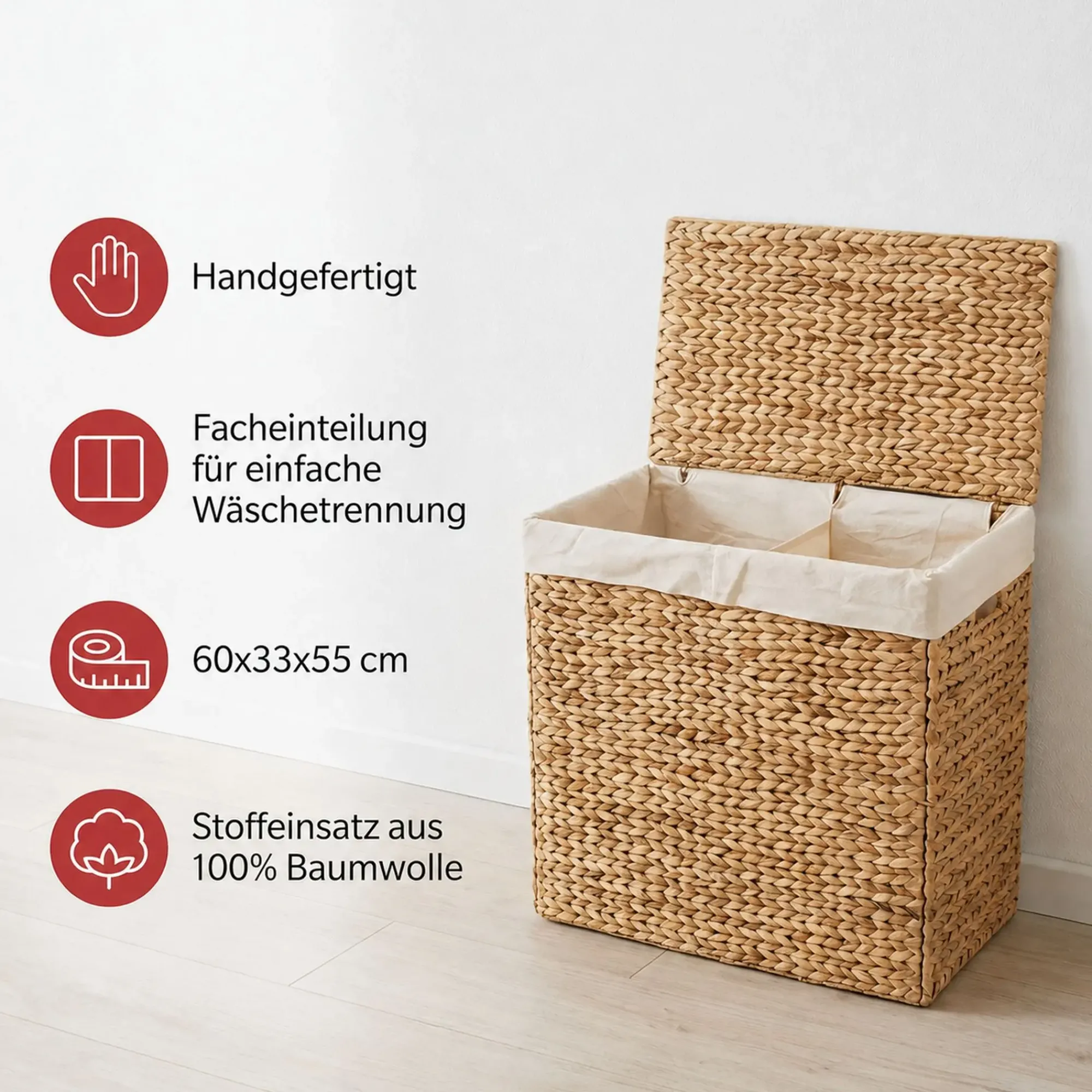 Badezimmer|Wäschekörbe|Frank Handels GmbH & Co. KG Wäschekorb "Double"